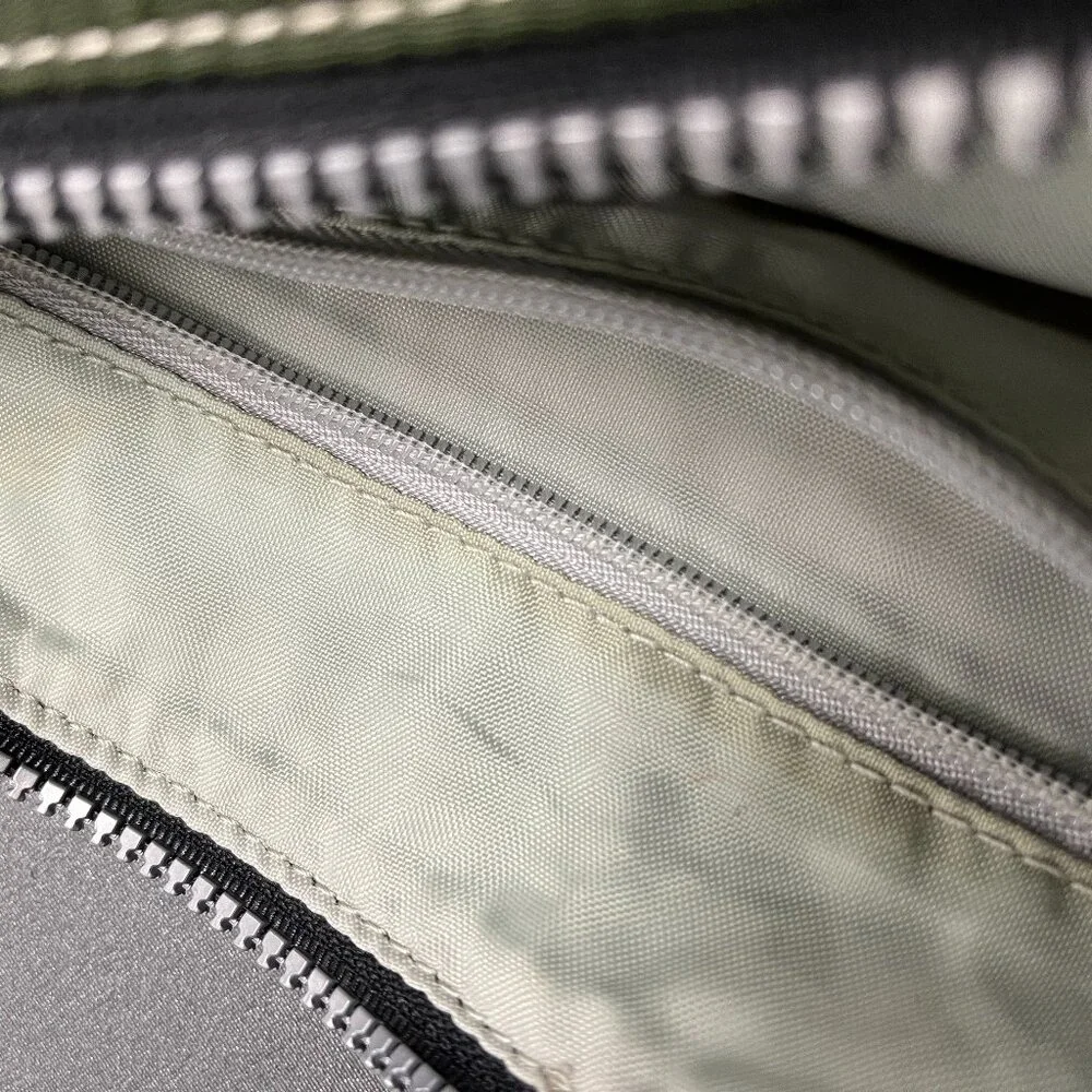 Kipling Army green zip bag tote zipper